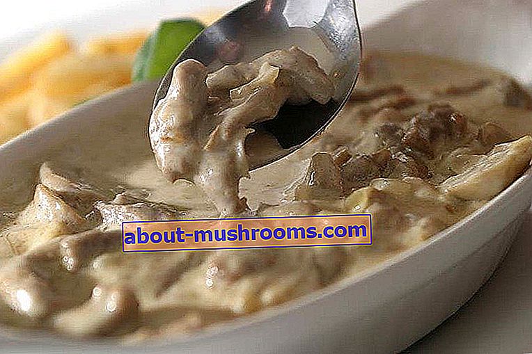 Mushrooms in sour cream